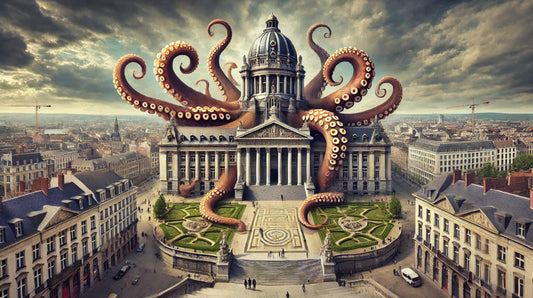 THE JUSTICE PALACE IN BRUSSELS AND NAUTI OCTOPUS